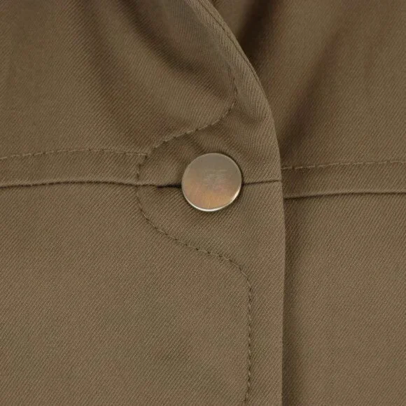 Elie Tahari Women's Small Brown Wool Blend Lined Button Up Trench Coat - Picture 5 of 8